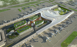 台湾桃园国际机场第三航站楼设计竞赛获得第二名